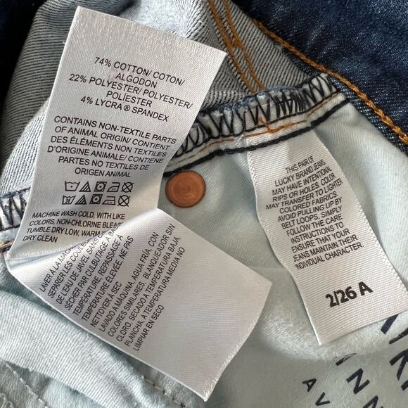 Lucky Brand Ava mid rise skinny blue jeans size 26 - Picture 8 of 8